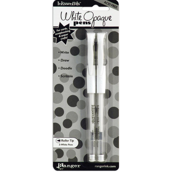 Scrapbooking  Inkssentials Opaque Pens 2/Pkg White Paper Collections 12x12