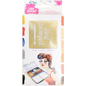 Scrapbooking  Jane Davenport Mixed Media Petite Palette Watercolor Set 12 Neutral Colors Paper Collections 12x12