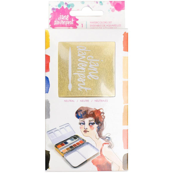 Scrapbooking  Jane Davenport Mixed Media Petite Palette Watercolor Set 12 Neutral Colors Paper Collections 12x12