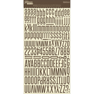 Scrapbooking  Jillibean Soup Fig Brown Large Alphas Paper Collections 12x12
