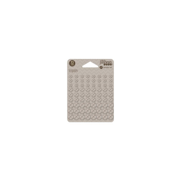 Scrapbooking  Jillibean Soup Gray Adhesive Back Sequins 5mm, 8mm And 10mm, 72/Pkg Paper Collections 12x12
