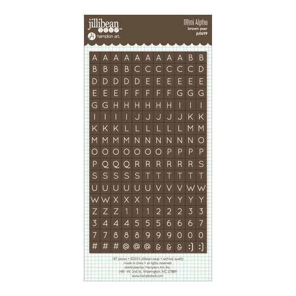 Scrapbooking  Jillibean Soup Mini Cardstock Alphas - Brown Pear Paper Collections 12x12