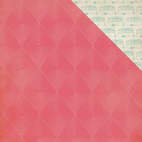 Scrapbooking  Journey Happy Camper Paper 12x12 Paper Collections 12x12