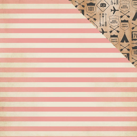 Scrapbooking  Journey Route Paper 12x12 Paper Collections 12x12
