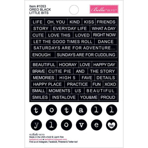 Scrapbooking  Just Add Color Little Bits Stickers 4"X6" Oreo Black Paper Collections 12x12