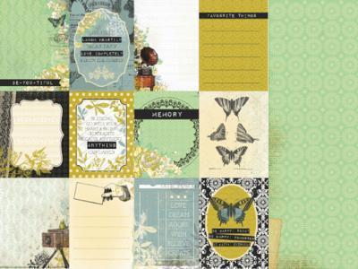 Scrapbooking  Kaisercraft Pickled Pear Pistachio Paper Collections 12x12