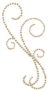 Scrapbooking  Kaisercraft Rhinestone Flourishes Classic ANTIQUE GOLD Paper Collections 12x12