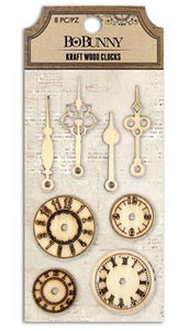 Scrapbooking  Kraft Wood Clocks Paper Collections 12x12