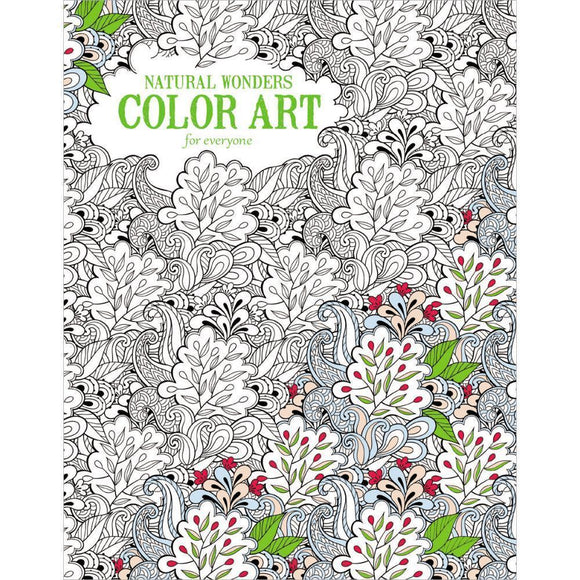 Scrapbooking  Leisure Arts - Natural Wonders Color Art Colouring Book Paper Collections 12x12