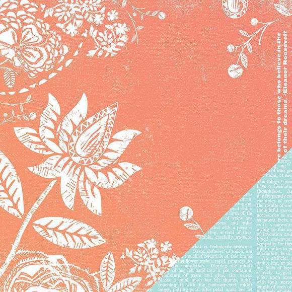 Scrapbooking  Lemon Lush Sentimental Paper 12x12 Paper Collections 12x12