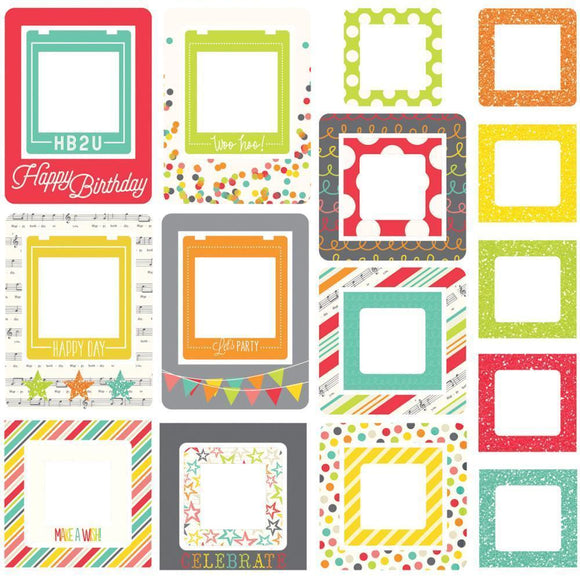 Scrapbooking  Let's Party Chipboard Frames 24pk Paper Collections 12x12