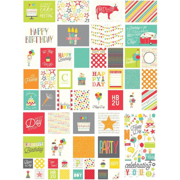 Scrapbooking  Let's Party Sn@p Card Pack 126pk Paper Collections 12x12