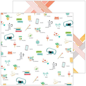 Scrapbooking  Let You Heart Decide Double-Sided Cardstock 12"X12" - Spur Paper Collections 12x12