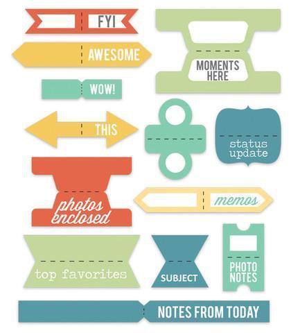 Scrapbooking  Lets Go Label Tabs Paper Collections 12x12