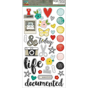 Scrapbooking  Life In Color 6x12 Chipboards Paper Collections 12x12