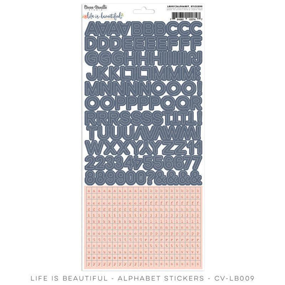 Scrapbooking  Life is Beautiful Alphabet Stickers 6x12 Paper Collections 12x12