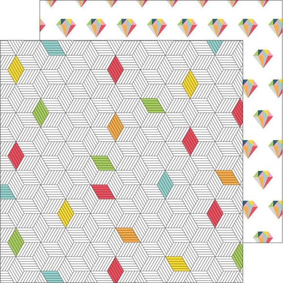 Scrapbooking  Life Noted Paper 12x12 - Diamond Pops Paper Collections 12x12