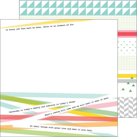 Scrapbooking  Life Noted Paper 12x12 - Pick Up Sticks Paper Collections 12x12