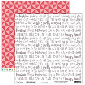 Scrapbooking  Live Laugh Love Happy Heart Paper 12x12 Paper Collections 12x12