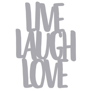 Scrapbooking  Live Laugh Love White Acrylic Shape Paper Collections 12x12