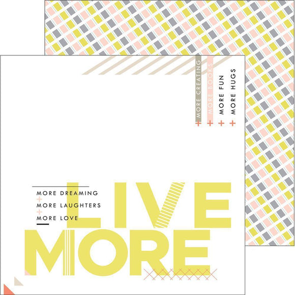 Scrapbooking  Live More Double-Sided Cardstock 12