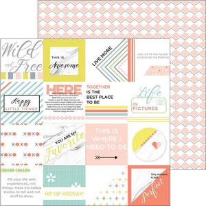 Scrapbooking  Live More Double-Sided Cardstock 12"X12" - Rise Paper Collections 12x12