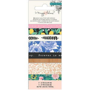 Scrapbooking  Maggie Holmes Flourish Washi Tape 8/Pkg Paper Collections 12x12