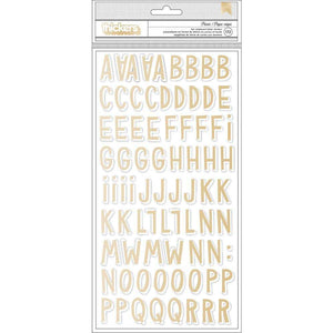 Scrapbooking  Maggie Holmes Willow Lane Thickers Stickers 172/Pkg Picnic Alphabet/Gold Foiled Chipboard Paper Collections 12x12