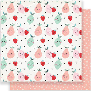 Scrapbooking  Main Squeeze Double-Sided Cardstock Paper 12"X12" - Cute Pear Paper Collections 12x12