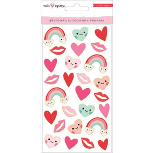 Scrapbooking  Main Squeeze Puffy Stickers 3.75"X8" 27/Pkg With Gold Foil Paper Collections 12x12