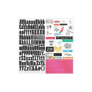 Scrapbooking  Make A Wish Alpha & Word Sticker Sheet 12x12 Paper Collections 12x12