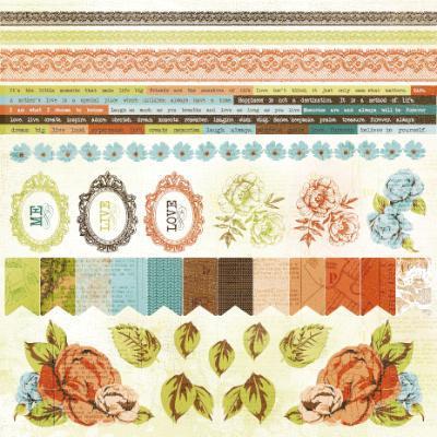 Scrapbooking  Marigold Sticker Sheet Paper Collections 12x12