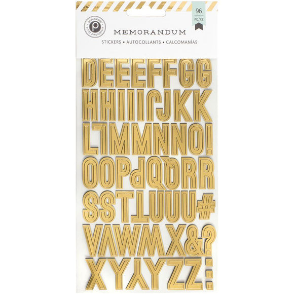 Scrapbooking  Memorandum Sticker Booklet 3 Sheets Gold Foil, White & Black Alphabet Paper Collections 12x12