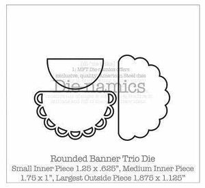 Scrapbooking  MFT Dienamics Rounded Banner Trio Dies Paper Collections 12x12