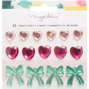 Scrapbooking  MH Chasing Dreams Rhinestones Shapes 15/Pkg Paper Collections 12x12