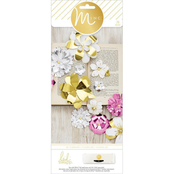 Scrapbooking  Minc 3-D Paper Flowers 70/Pkg Paper Collections 12x12