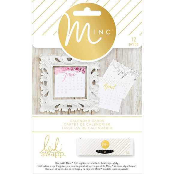 Scrapbooking  Minc Calendar Cards 12/Pkg Paper Collections 12x12