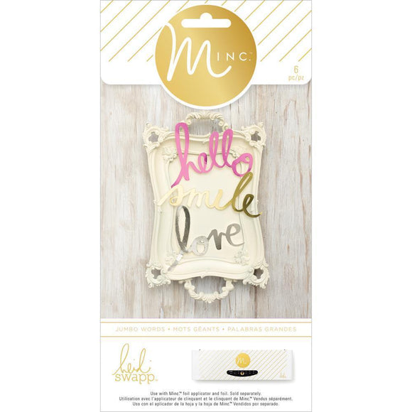 Scrapbooking  Minc Die-Cut Jumbo Words 6/Pkg Paper Collections 12x12