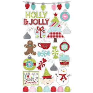 Scrapbooking  Mistletoe Kisses Chipboard Stickers 6"X12" Paper Collections 12x12