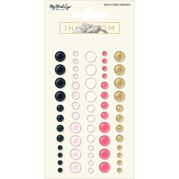 Scrapbooking  MME In Bloom Adhesive Enamel Dots 60/Pkg Paper Collections 12x12