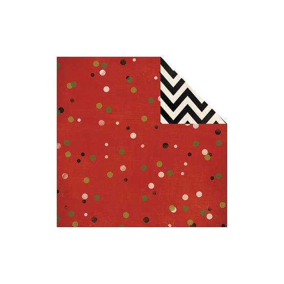 Scrapbooking  MME Sleigh Bells Ring Christmas Confetti Paper 12x12 Paper Collections 12x12