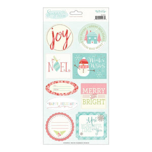 Scrapbooking  MME Sugar Plum Glittered Stickers 6"X12" Paper Collections 12x12
