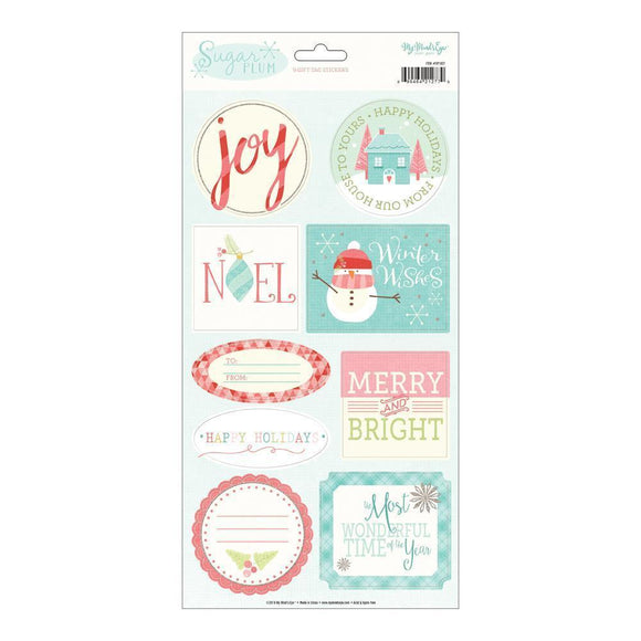 Scrapbooking  MME Sugar Plum Glittered Stickers 6
