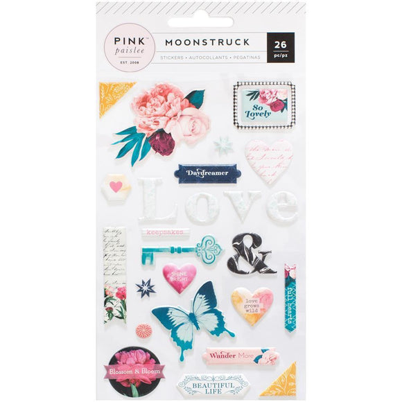 Scrapbooking  Moonstruck Puffy Stickers Paper Collections 12x12