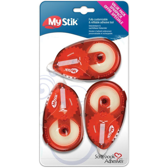 Scrapbooking  Mystik Permanent Adhesive Refill Value Pack 3/Pkg Paper Collections 12x12