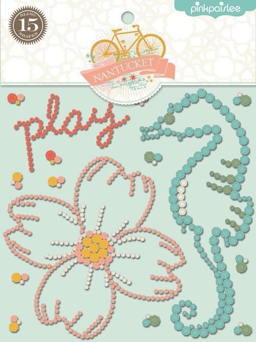 Scrapbooking  Nantucket Bling Stickers Paper Collections 12x12