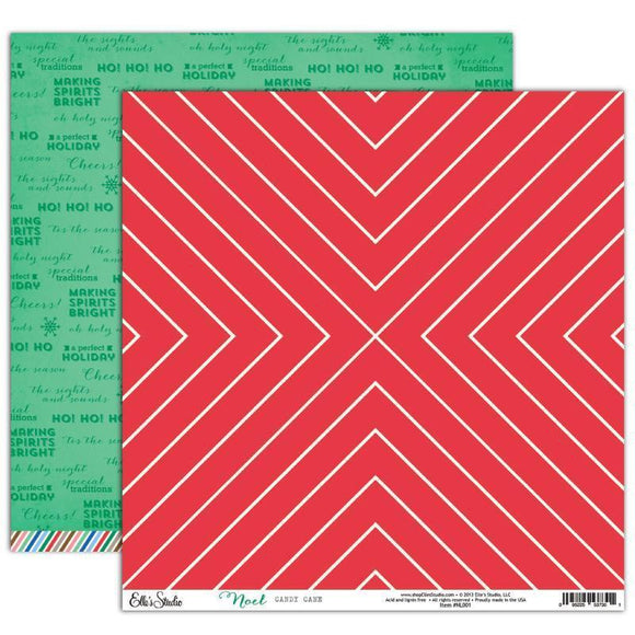 Scrapbooking  Noel Candy Cane Paper Paper Collections 12x12
