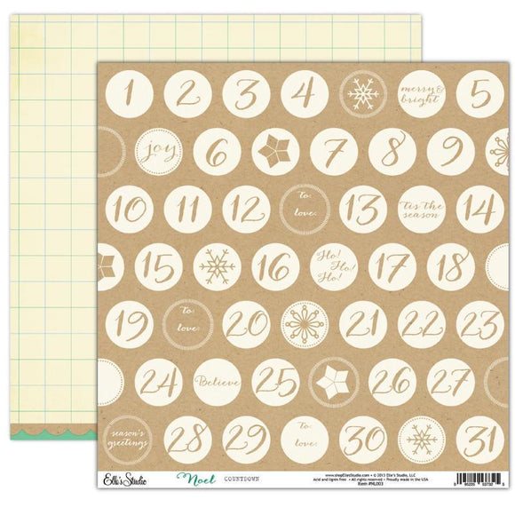 Scrapbooking  Noel Countdown Paper Paper Collections 12x12