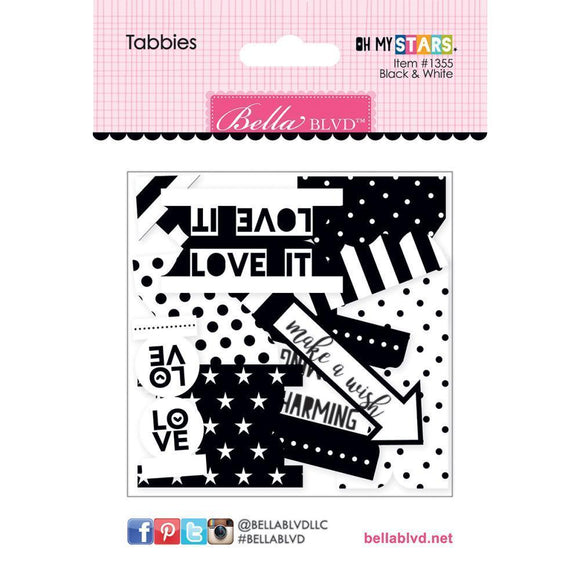 Scrapbooking  Oh My Stars Black & White Tabbies Paper Collections 12x12
