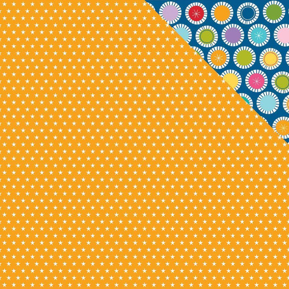 Scrapbooking  Oh My Stars Orange Stars Paper 12x12 Paper Collections 12x12